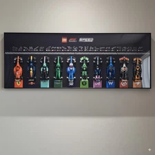 43" Aluminum Display wall mount for Entire LEGO Speed Champions F1 Collection