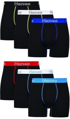 Hanes Boxer Men Stretch Ultimate  Comfort Flex Wicking 6 Pack 2XL Without Tags