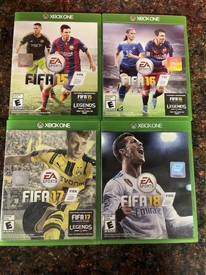 Microsoft XBoxOne **FIFA GAMES** FIFA 15 ,16, 17 AND 18 (LOOK)