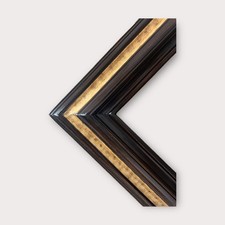 18 x 24 In stock-WALNUT finish with OAK accent wood picture frame, handpainted