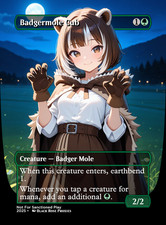 Badgermole Cub - MTG Anime Custom Playtest- Not For Sanctioned Play