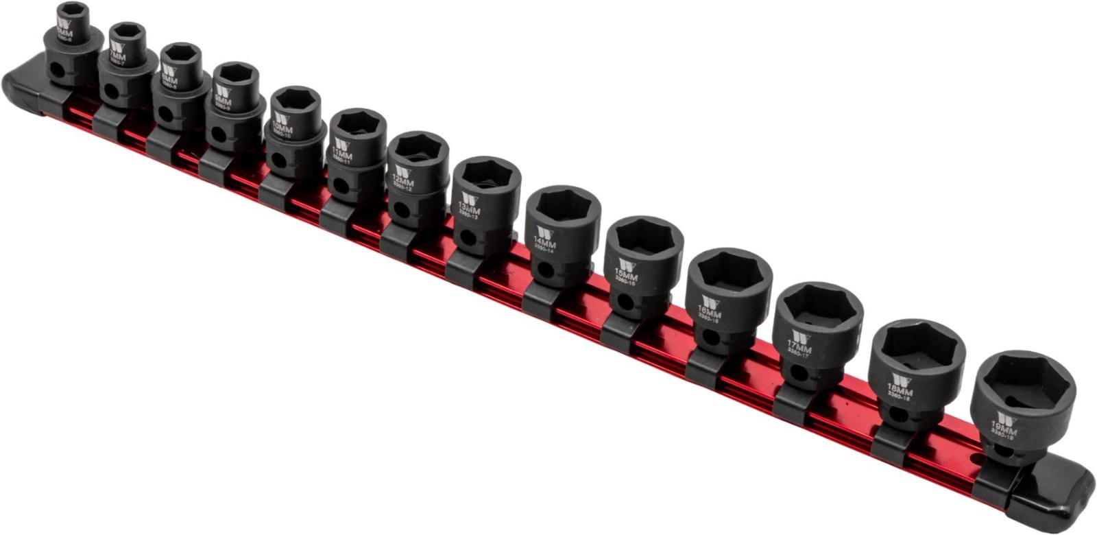 Welzh Werkzeug Stubby Short Impact Socket Set Hex Shanked 3/8"" 6-19mm 3360-WW
