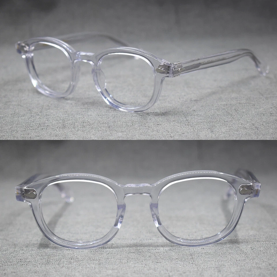 Classic Acetate Eyeglass Frame Retro Spectacles Johnny Depp Glasses 44 24-140mm - Image 2 of 4
