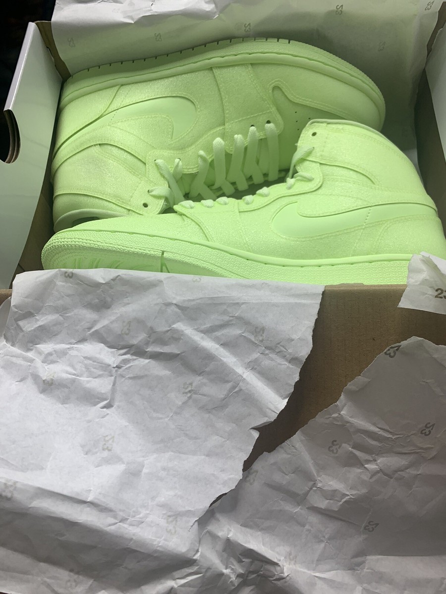 Size 8.5 - WMNS Air Jordan 1 High Premium Barely Volt 2019
