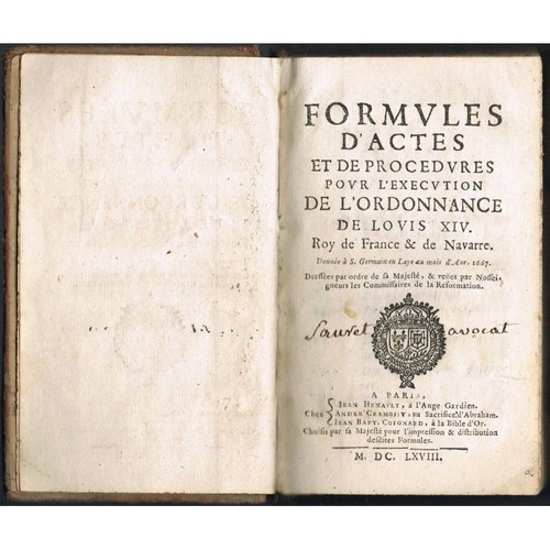 FORMULES D'ACTES & PROCÉDURES pour L'EXÉCUTION de L'ORDONNANCE de LOUIS XIV 1668 - Picture 8 of 11