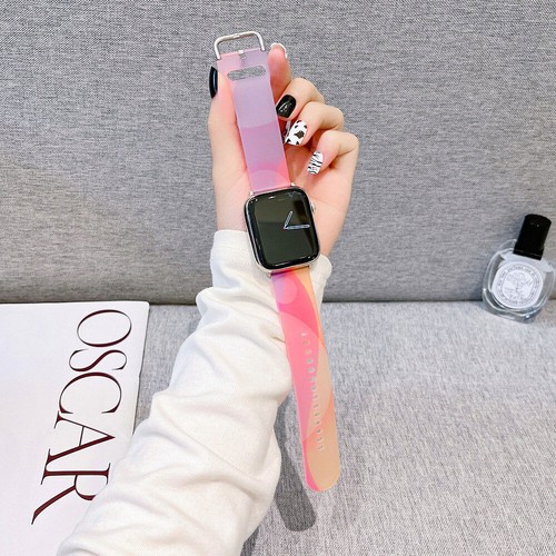 Colorful Silicone Watch Band Strap For Apple Watch Series 7 6 4 5 SE 41 42 49mm - Picture 22 of 22