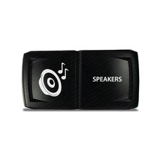 CH4X4 Rocker Switch V2 Speakers Symbol - Horizontal - Red Led