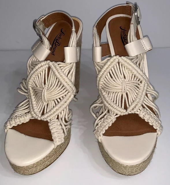 macrame wedge sandals