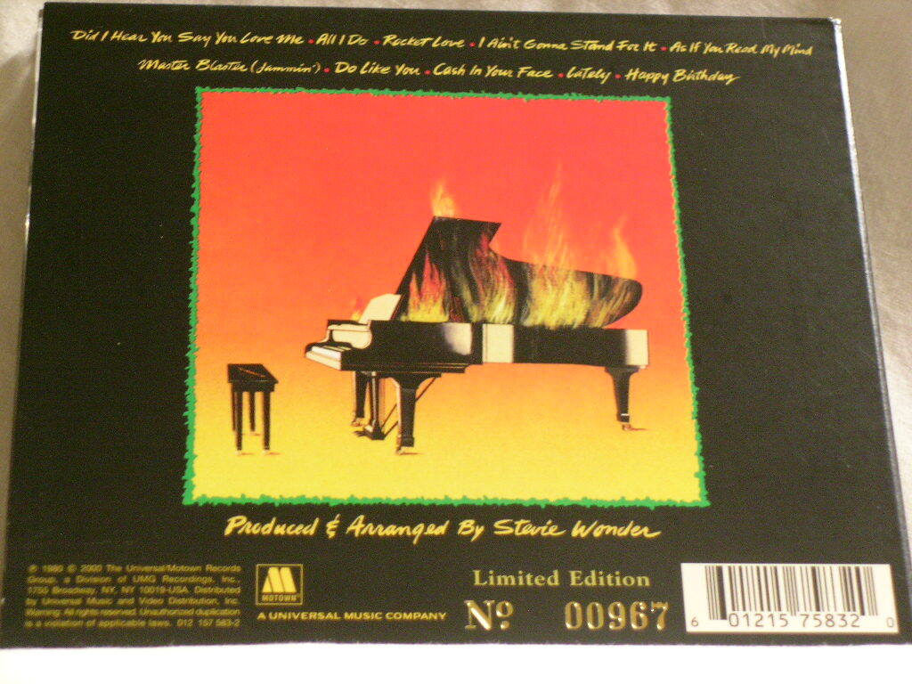 STEVIE WONDER Hotter Than July (Motown Limited Numbered Edition