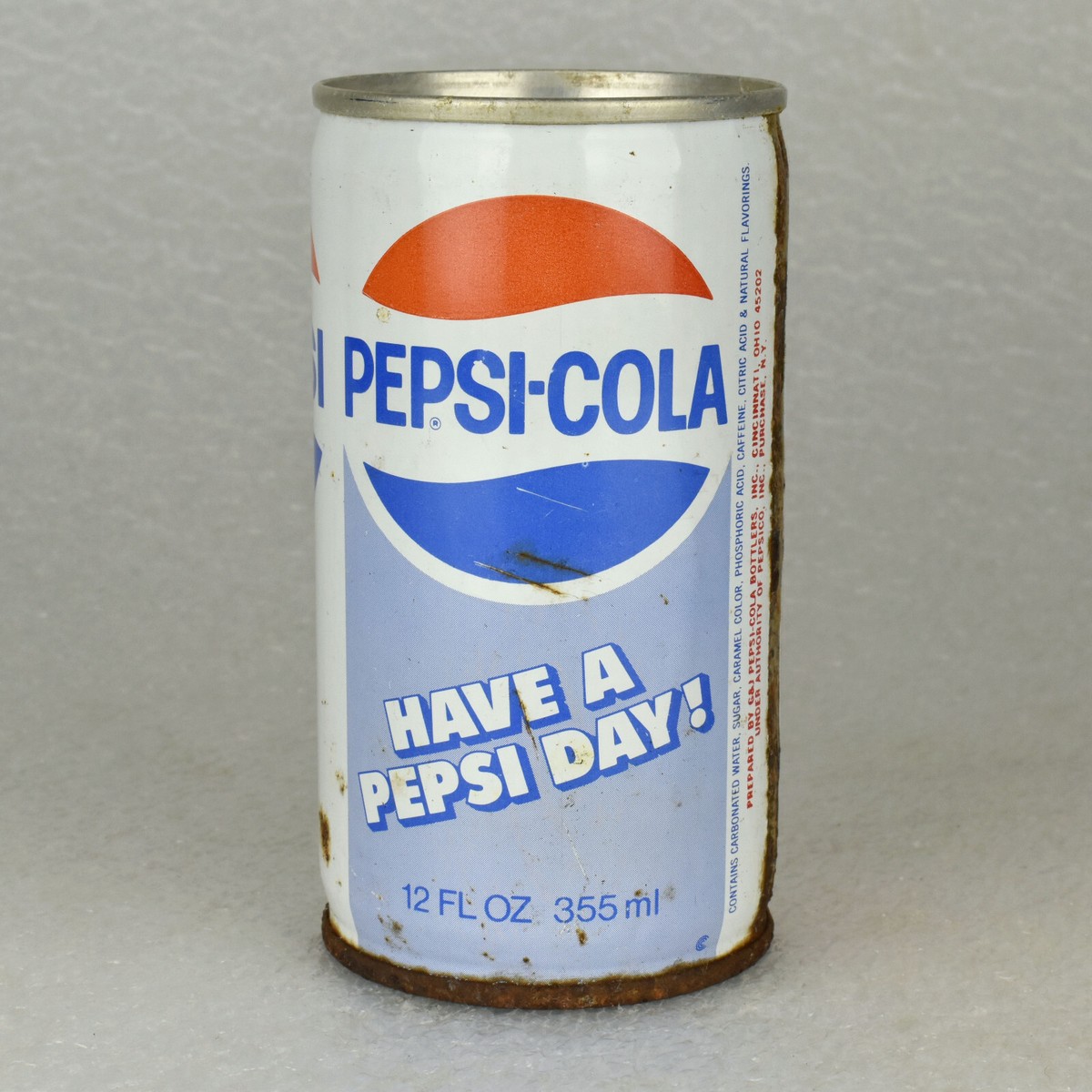 VTG 1970s Pepsi Cola Soda Pop Can HAVE A PEPSI DAY! 12oz Steel