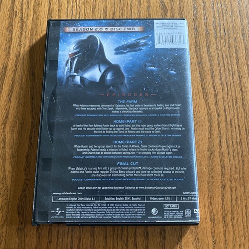 BATTLEstar GALACTICA DVD SEASON 2 DISC 2 BATTLE Star TV SHOW 4 EPISODES - Picture 2 of 4