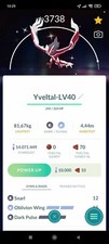 Pokemon Shiny Yveltal LV40 3moves Oblivion Wing - TRA'DE GO - Read Description