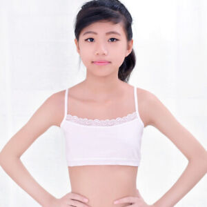 Details about Young Girls Cotton Puberty Teenage Soft Lace Underwear  Training Bra 8-15Y hot