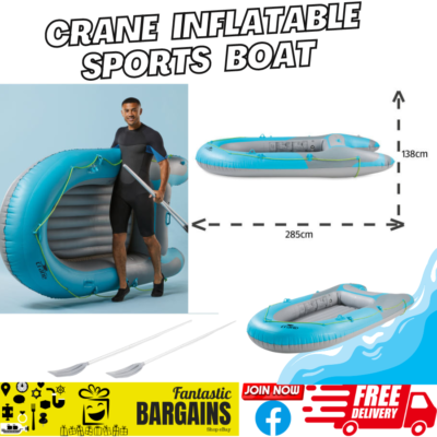 Crane Inflatable Sports Boat Dinghy Paddle Durable Dhingy Dingy 