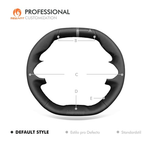 Envoltura de volante MEWANT Stitch cuero genuino para Peugeot 208 308 (SW) 2008 - Imagen 10 de 11
