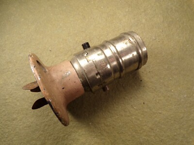 Vintage / Antique Electric Lamp Push Through On Off Socket For Parts or ...