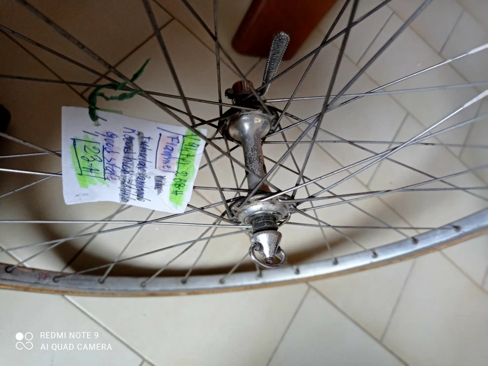 FRONT WHEEL TUBULAR RIM FIAMME CAMPAGNOLO RECORD HUB 36 HOLES - Image 3 of 3