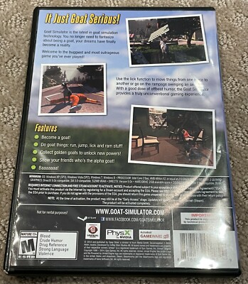 Used Goat Simulator PC DVD-ROM Game Rated M by Coffee Stain Games