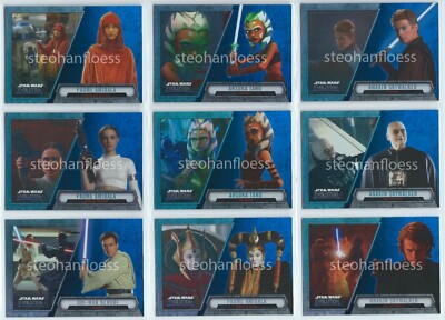2016 Topps Star Wars Evolution Blue Lightsaber Card You Pick Finish Your Set