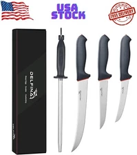 4 PCS Butcher Knife Set For Meat Cutting 10 Breaking Knife 6.5 Wide Meat