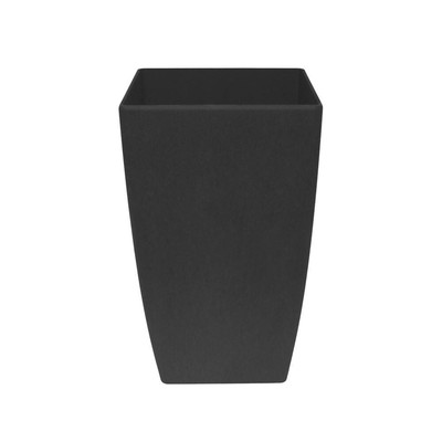 20'' Tall Elegant Modern Smooth Black Planter Flower Herbs Deck Patio Gardening