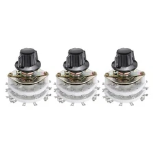 MECCANIXITY 4P4T Rotary Switch 4 Pole 4 Position Band Selector 2 Deck for TV ...