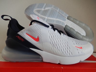 Nike Air Max 270 Id White Navy Blue Infrared Sz 10 5 Bq0742 997 Ebay