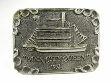 1983 Park City Queen Steamboat Utah Belt Buckle by Michael Ricker w Box
