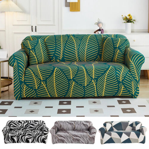 Geometrisch bedruckte Sofabezüge Schonbezug für Wohnzimmer Couchbezug Schoner - Bild 1 von 57