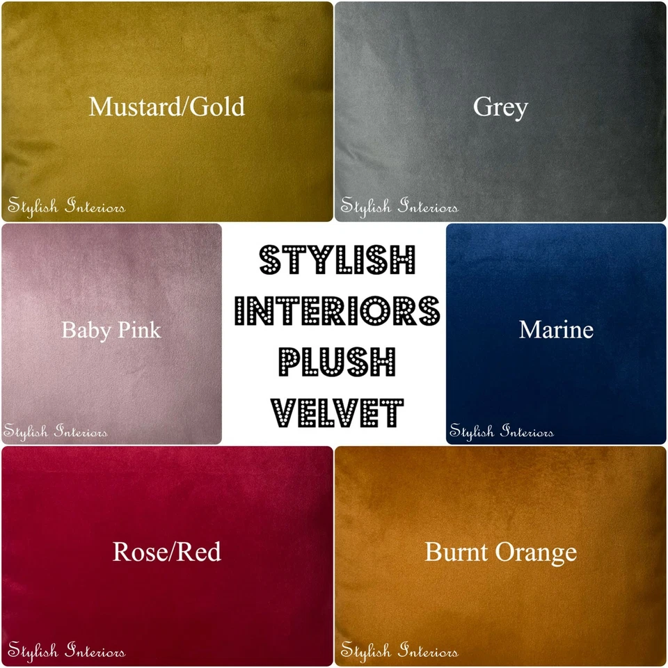 STYLISH INTERIORS FABRICS Hochwertig weiches Plüschtier Samt Polster Sofa Vorhänge Kissen Bettwerfen Stoff