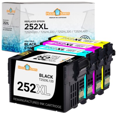 252 XL T252XL Ink Cartridges for Epson WorkForce WF-7110 WF-7210 WF-7610 Lot