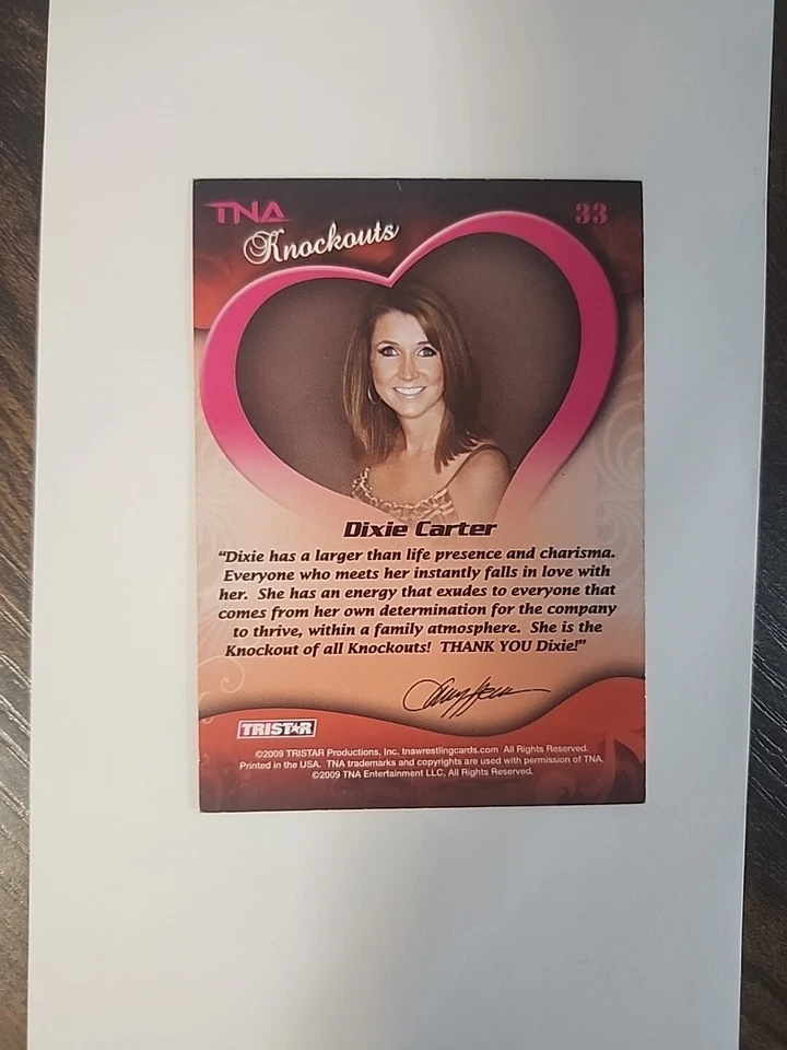 Dixie Carter Autographed In Person 2009 TriStar TNA KNOCKOUTS   Foto 2 de 2
