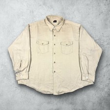 Vintage 60s Lee Chetopia Work Shirt Twill Tan Size 20 Workwear USA