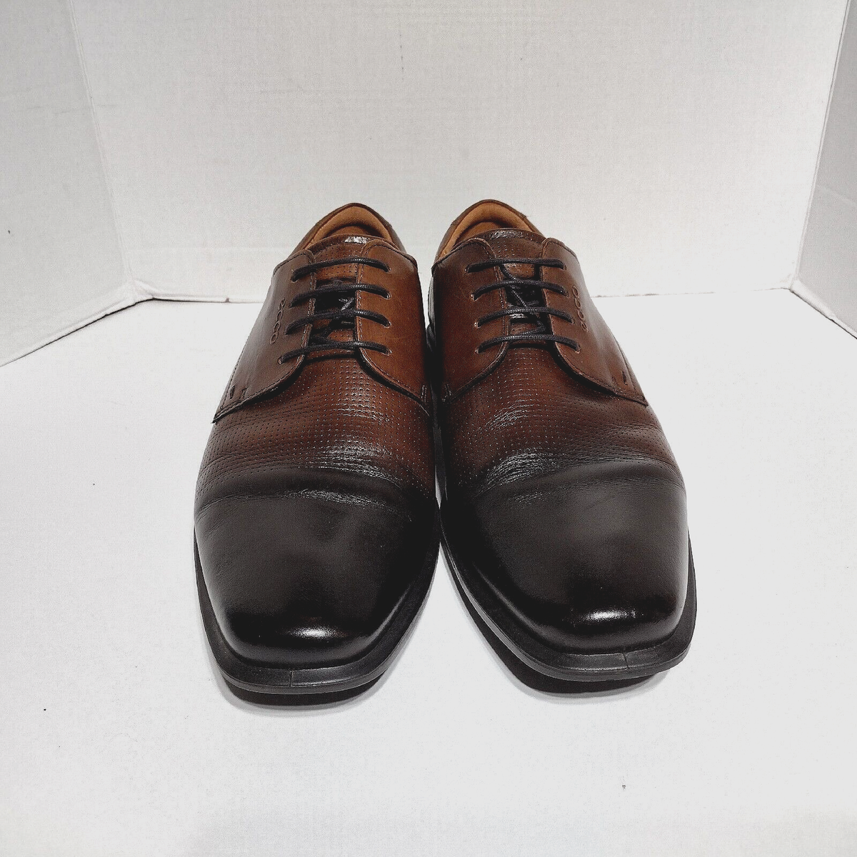 Ecco Derby Shoes Men EUR 47 US 13/13.5 EW Perforated Vamp  display picture 2