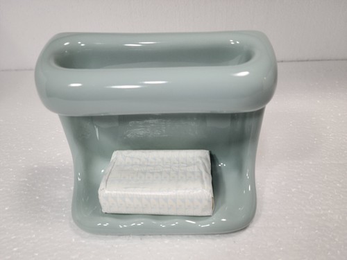 Vintage Seafoam Green Ceramic Soap Dish Tray Shower Tile Mid Century Modern - Picture 10 of 20