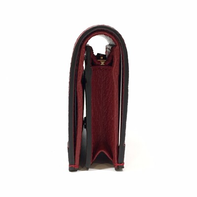 GUCCI Ophidia GG Web Flora Card Case Wallet -Red Leather