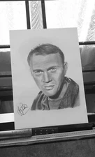 Steve McQueen Hand Drawn Art Print by Jay Pritchard, the Celebrities Artist.