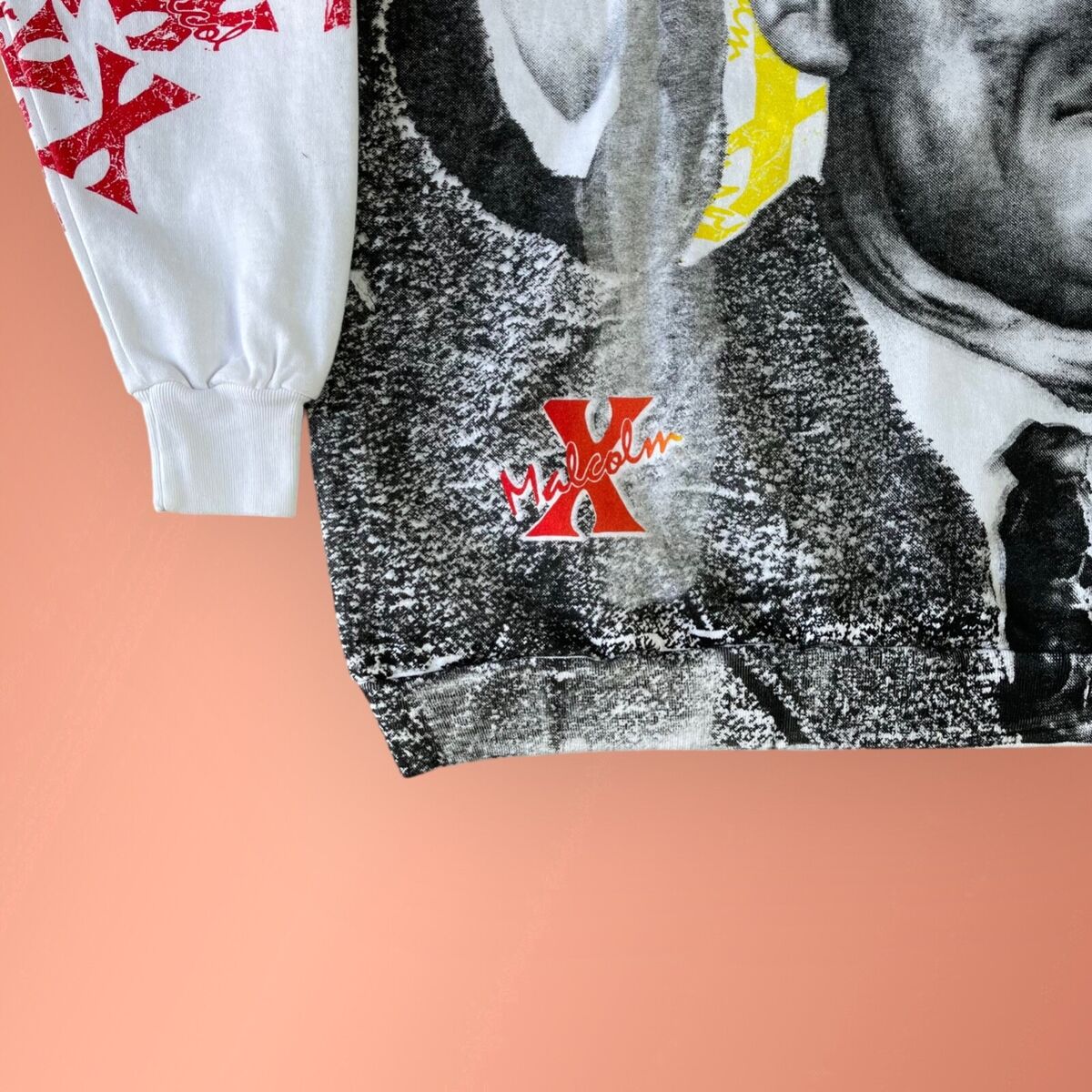 Vintage 90s Malcolm X Sweatshirt Mens XL Graphic United Vintage 90s Malcolm X Sweatshirt Mens XL Graphic United