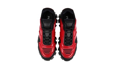 PRADA CLOUDBUST THUNDER TRAINERS SHOES 2EG293 BLACK/RED NEW 6,5 40