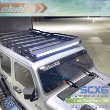 Metal Roof Rack V1 W Dual Light Bar For Scx6 Jeep Jlu Wrangler