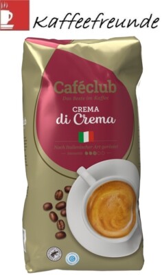 Cafeclub Crema di Crema Kaffeebohnen 8 x 1 Kg