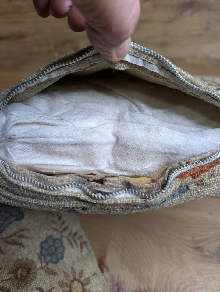 Par De Almohadas De Colección Con Estampado Floral De Arpillera De 15" Decoración De Otoño Foto 4 de 4