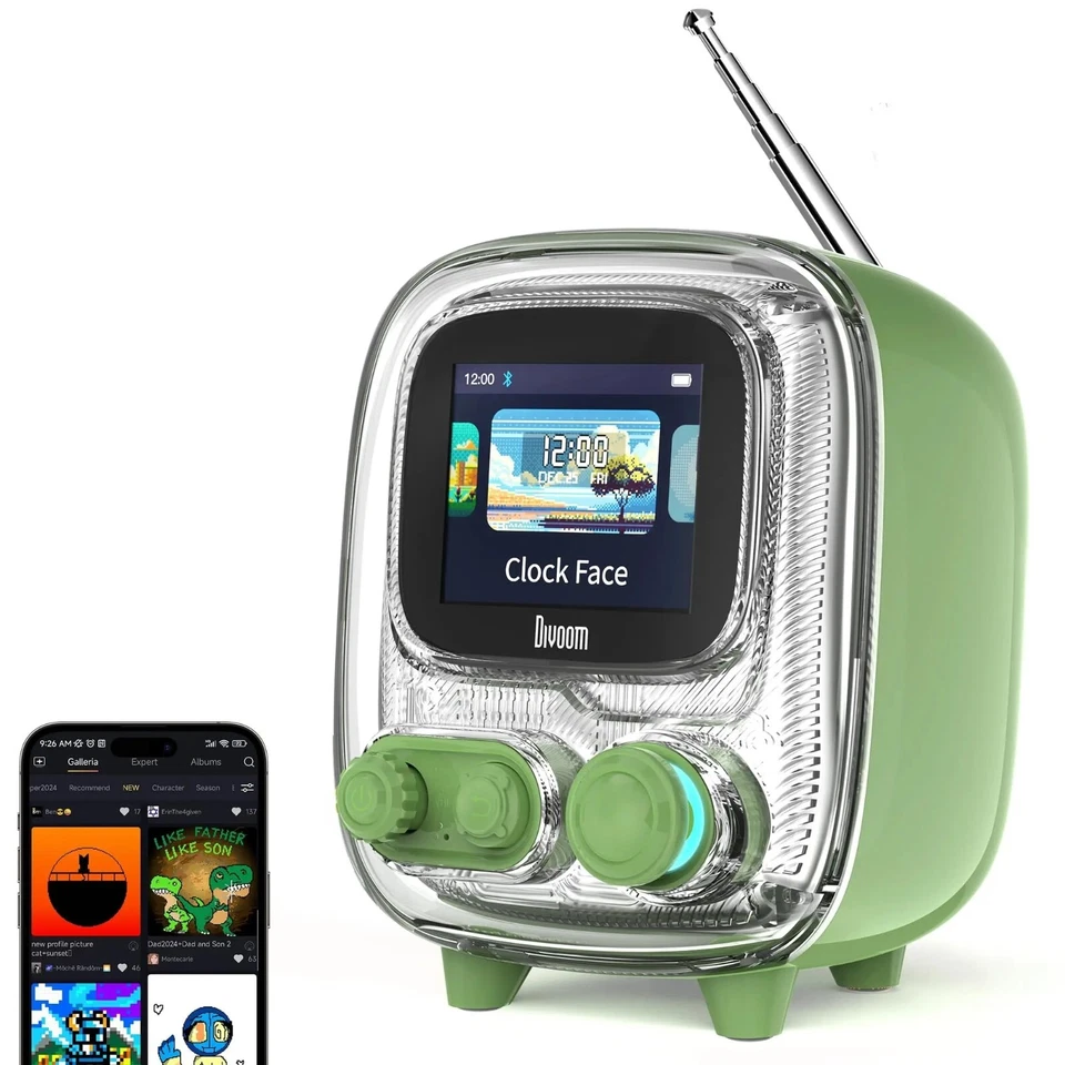 Mini Retro Bluetooth Speaker Portable Vintage - Image 2 of 4