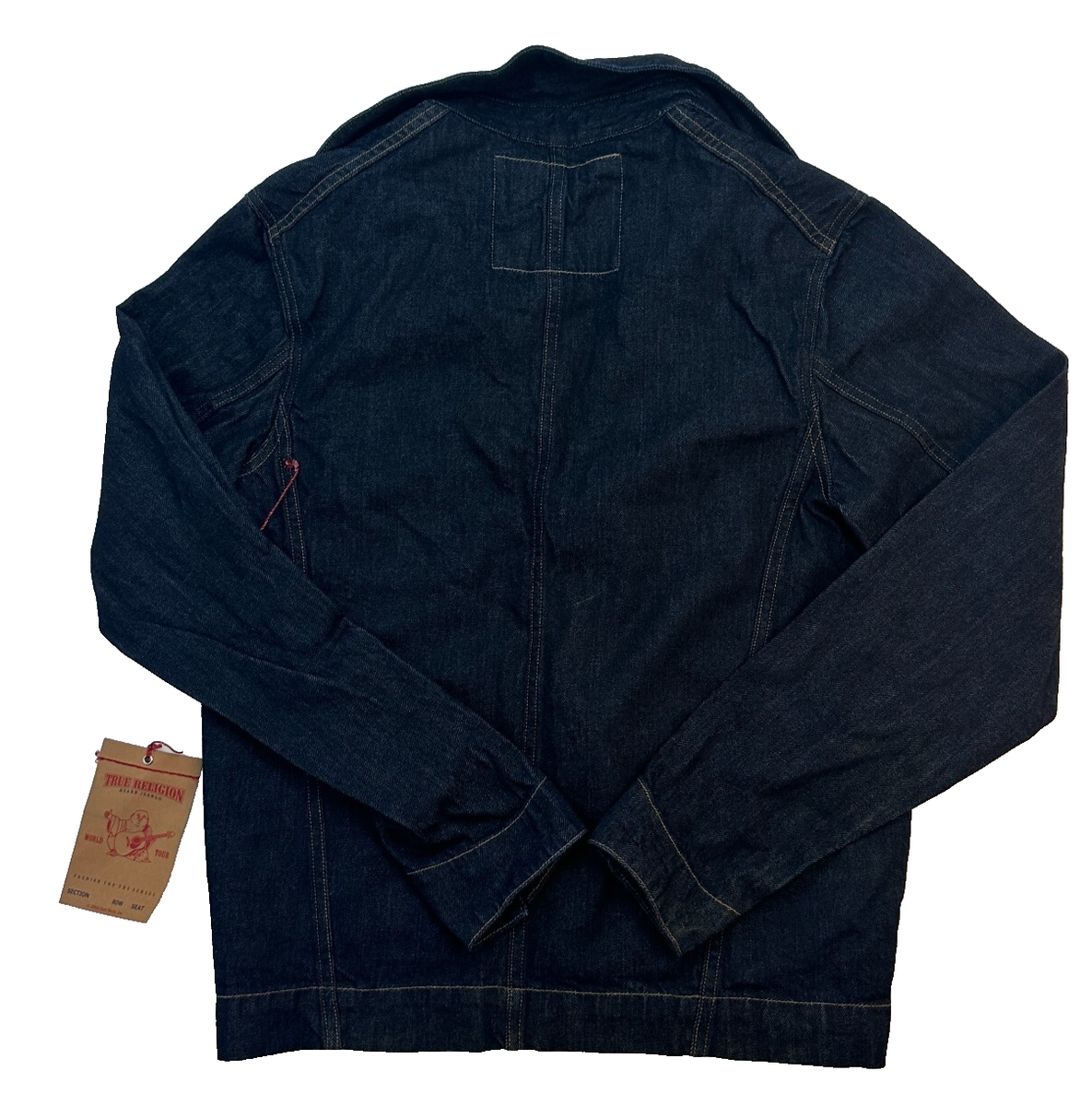 True Religion Dino Blue Collar Wide Goods Me Denim Jacket Men's