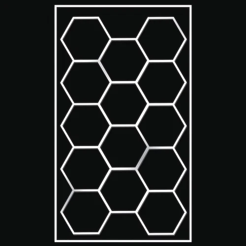 14 x Hexagon LED Lampe Röhren Werkstatt Garage Wand Decken Leuchte Beleuchtung - Bild 13 von 22