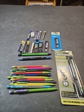 Mechanical Pencil Lot Bic,Sensc Matic, More Lead, Erasers Some Used Some New