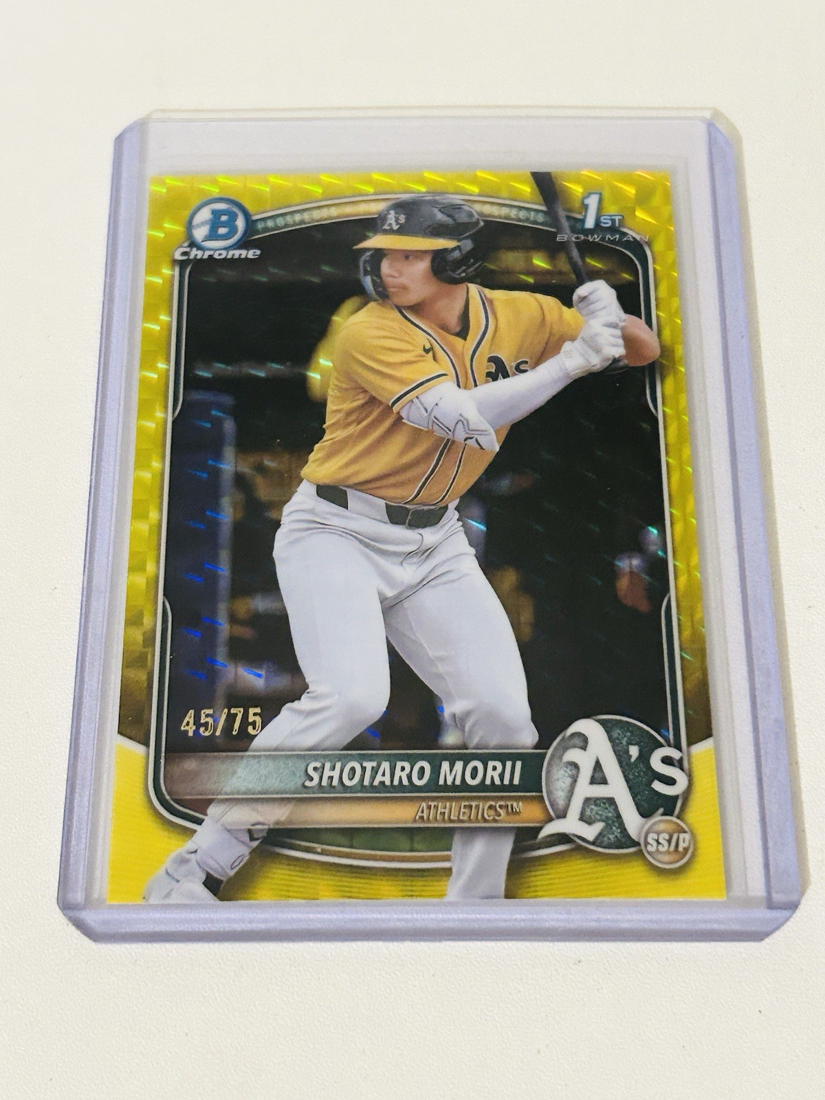 Shotaro Morii 2025 Bowman Chrome #BCP-170 Yellow Geometric Refractor /75