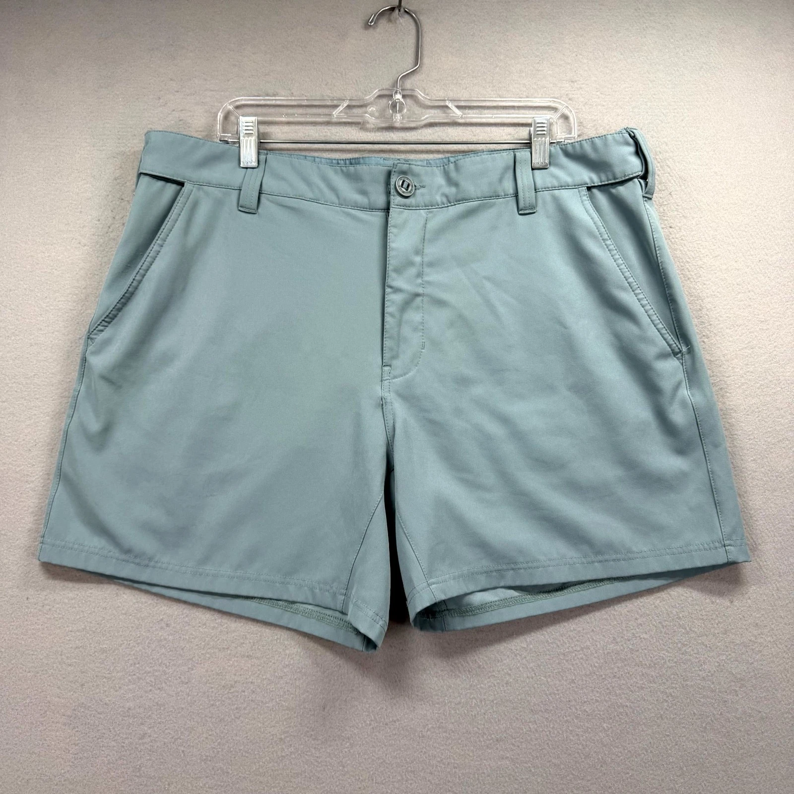 Huk Performance Fishing Shorts Men XL Fits 39* Teal Stretch Quick Dry Beach Wear