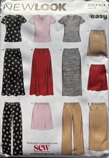 New Look Sewing Pattern Easy Matching Co-ord Set T-shirt Skirt Trousers Y2K S-XL