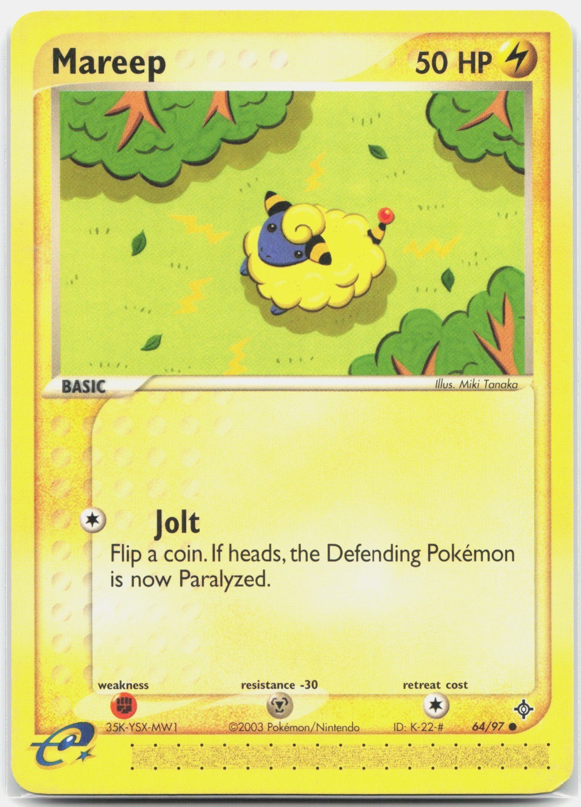 Mareep Common EX Dragon DR Lightning 64/97 2003 NM